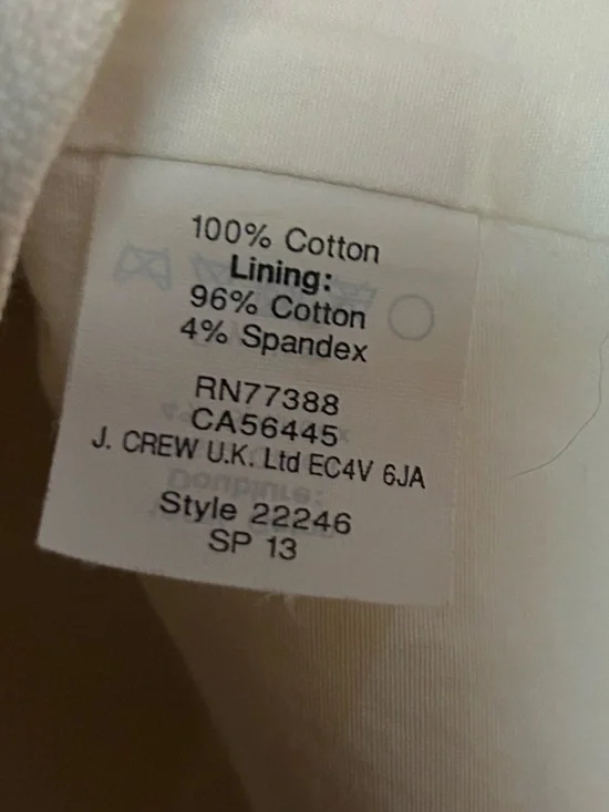 J. Crew Crisp White Ribbon Lace-Trim Cotton Skirt size 6 - Picture 6 of 6